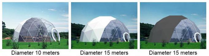 шатер купола структуры алюминия 35м геодезический прозрачный с покрытым ПВК