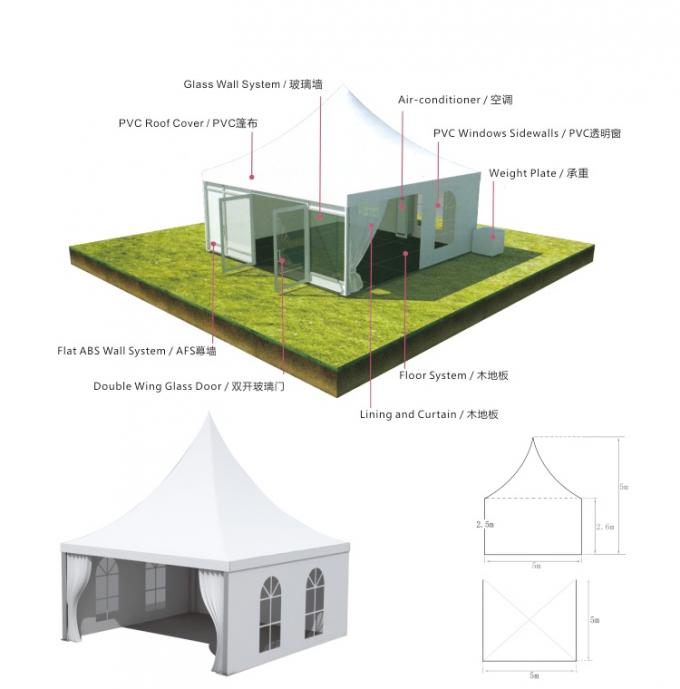 Алюминиевый шатер шатра пагоды профиля для большой на открытом воздухе арены события