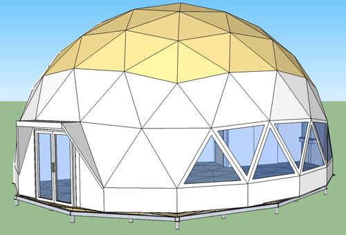 Парник геодезического купола 100% водоустойчивый на открытом воздухе 100-130 Км/Х