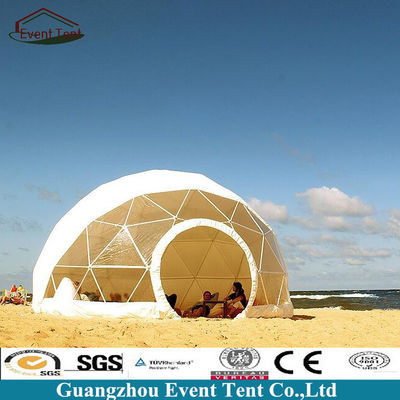 Китай Ясный шатер геодезического купола укрытия пляжа крыши с покрытой ПВК тканью полиэстера поставщик