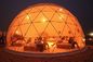 Водоустойчивый шатер геодезического купола половинной сферы для располагаясь лагерем диаметра 35м поставщик