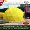 Двух- покрытый шатер пвк роскошный располагаясь лагерем, небольшой желтый шатер геодезического купола для живущей комнаты поставщик