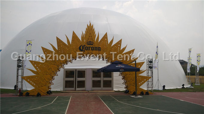 Шатер алюминиевого сплава ясный располагаясь лагерем, прозрачный шатер купола от 5м к диаметру 40